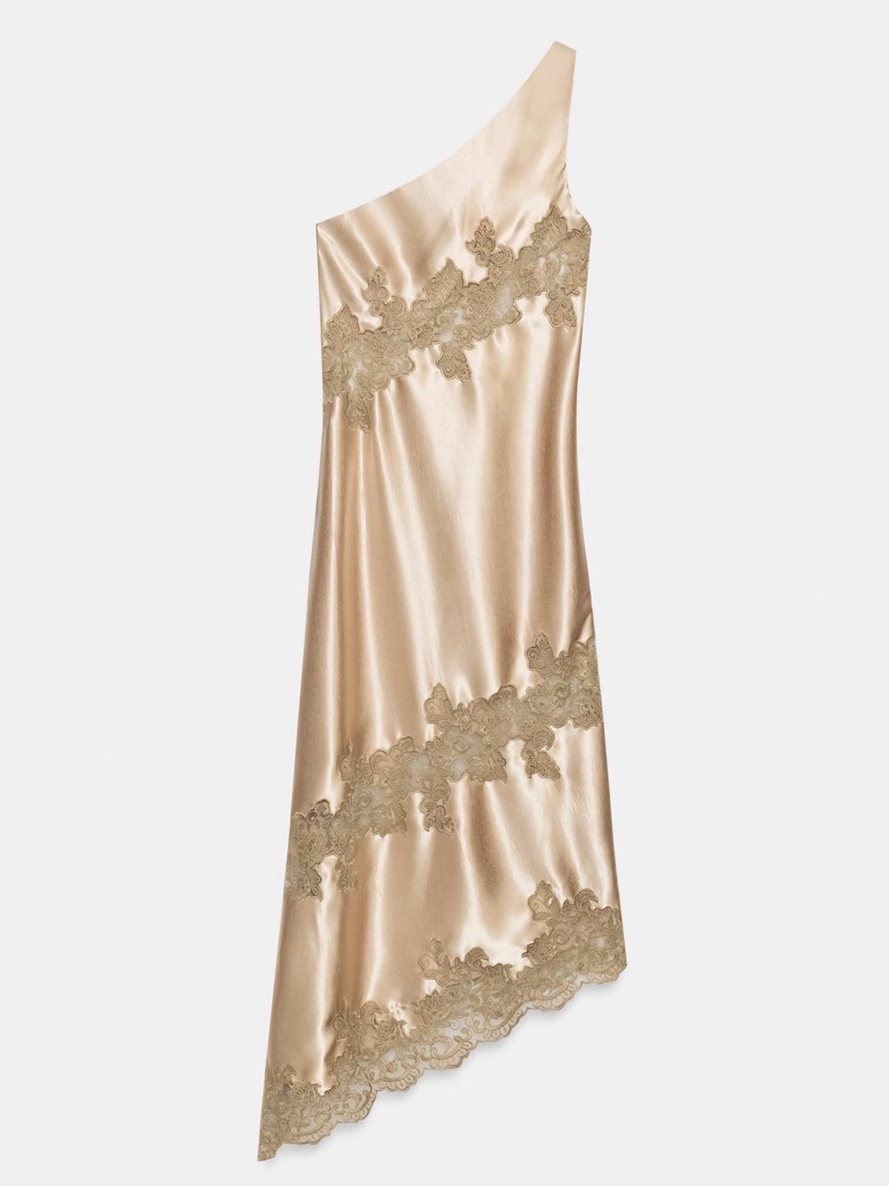 NWT ZARA ASYMMETRIC LINGERIE STYLE DRESS SIZE XS - Picture 13 of 16